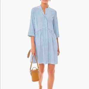 TUCKERNUCK ! - Blue Stripe Cotton Royal Shirt Dress XL
